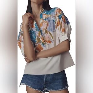 Anthropologie Darcey Popover Top